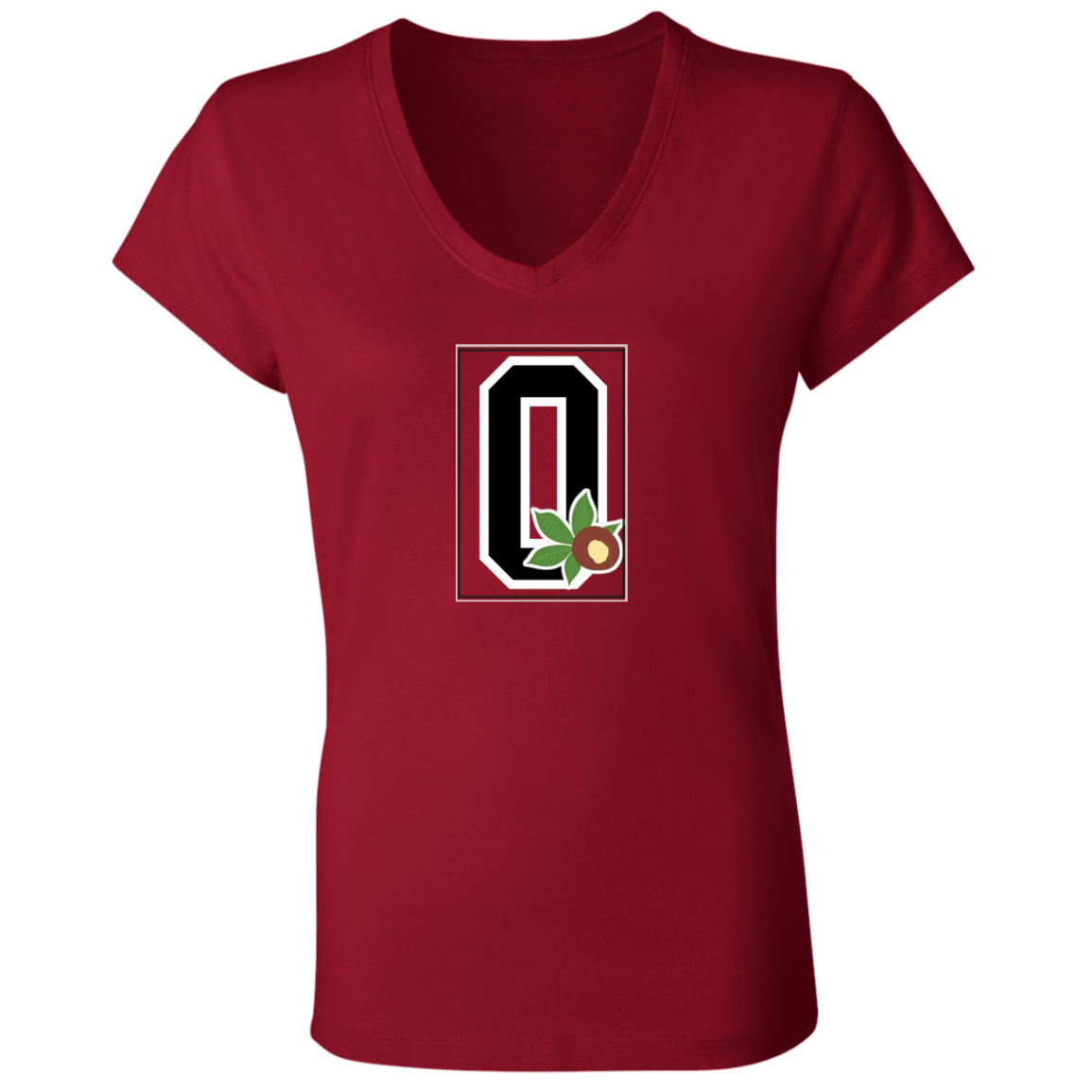 GIVEN'S Ohio State  Ladies' Jersey V-Neck T-Shirt