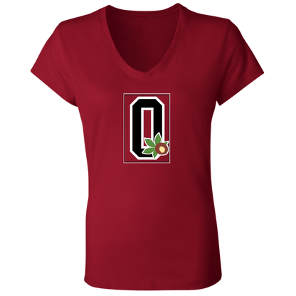 GIVEN'S Ohio State  Ladies' Jersey V-Neck T-Shirt