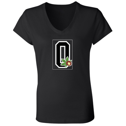 GIVEN'S Ohio State  Ladies' Jersey V-Neck T-Shirt