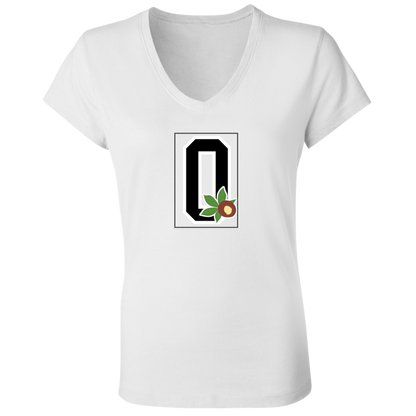 GIVEN'S Ohio State  Ladies' Jersey V-Neck T-Shirt