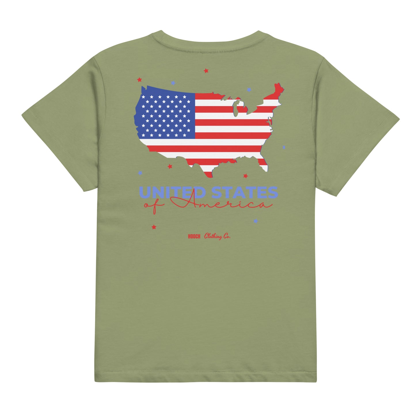 HOOCH Clothing Co. "USA" Women’s high-waisted t-shirt