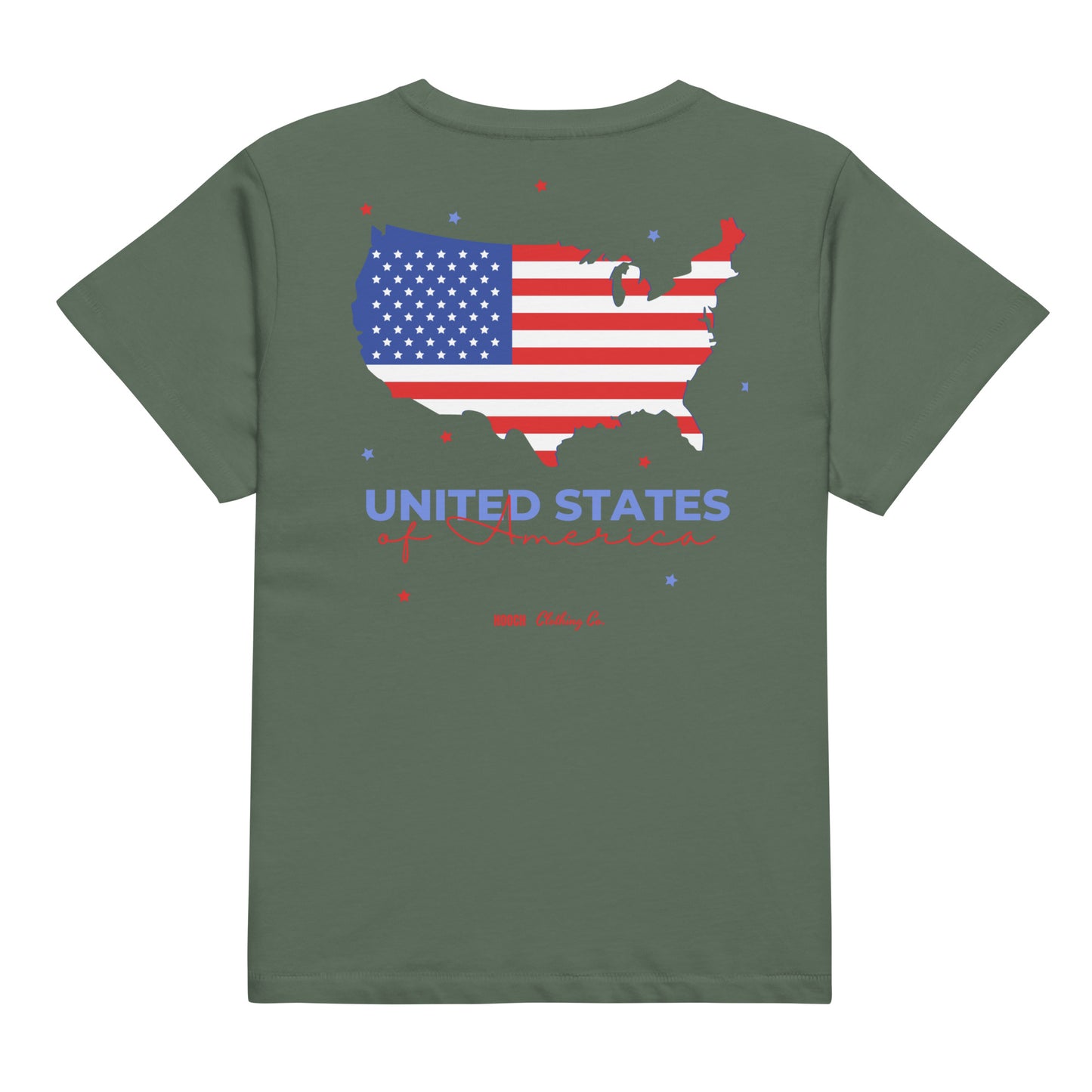 HOOCH Clothing Co. "USA" Women’s high-waisted t-shirt